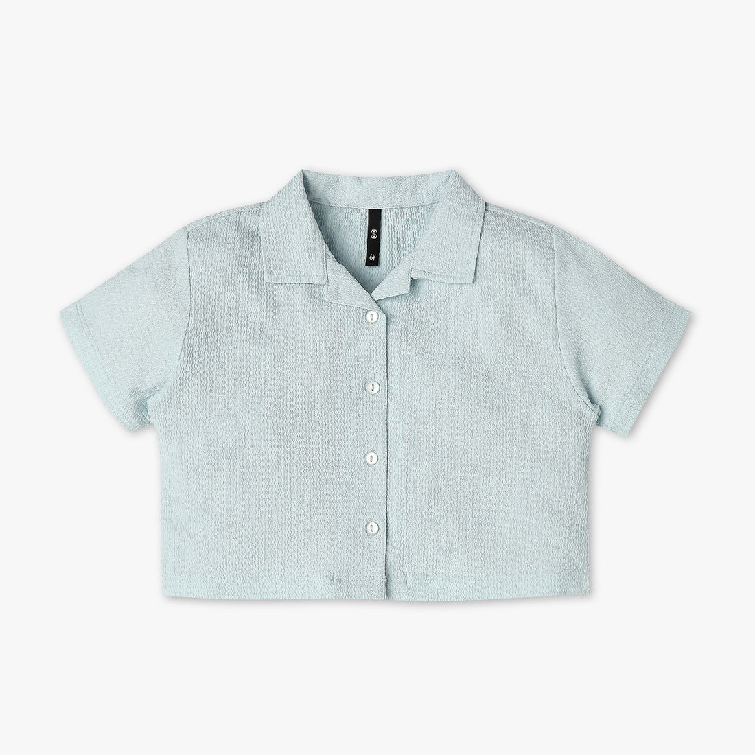 Girls Structured Camp Collar A-Line Top