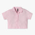 Girls Structured Camp Collar A-Line Top