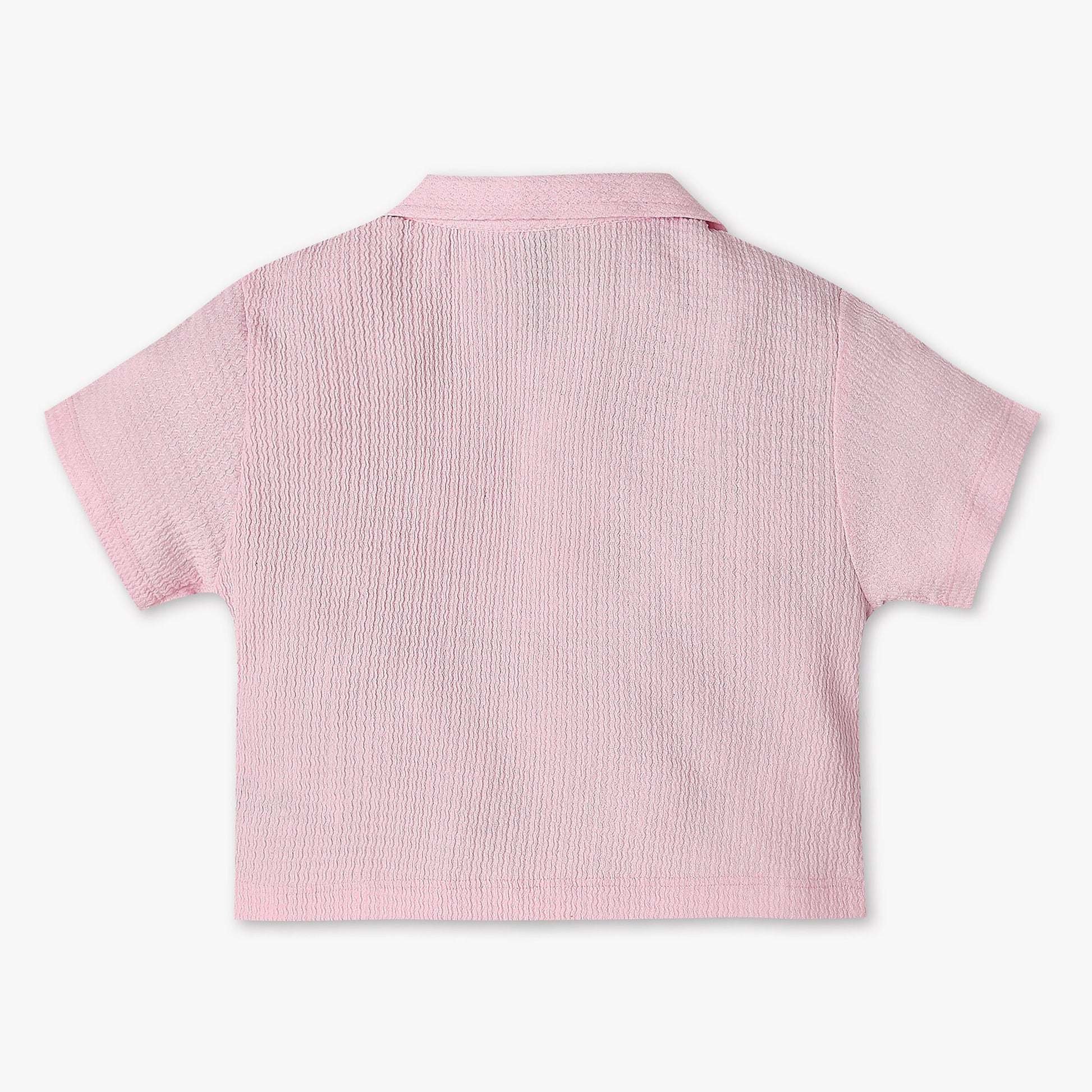 Girls Structured Camp Collar A-Line Top
