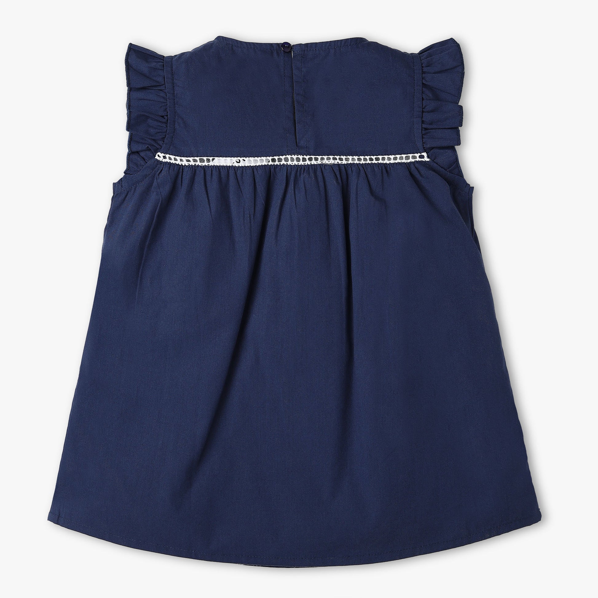 Girls Embroidered Woven Sleeveless Top