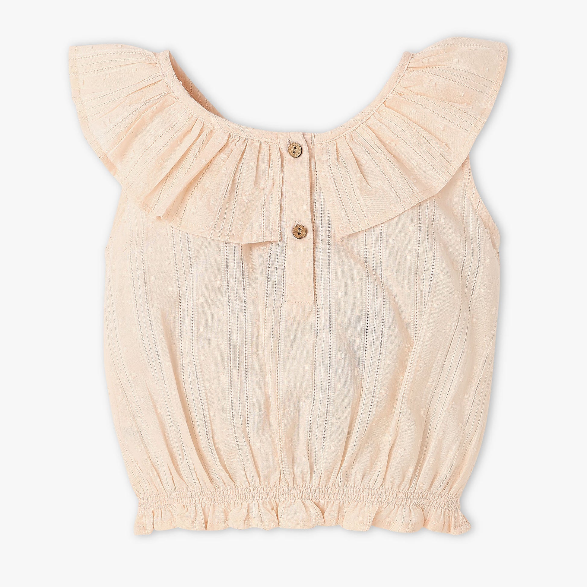 Girls Solid Woven Sleeveless Top