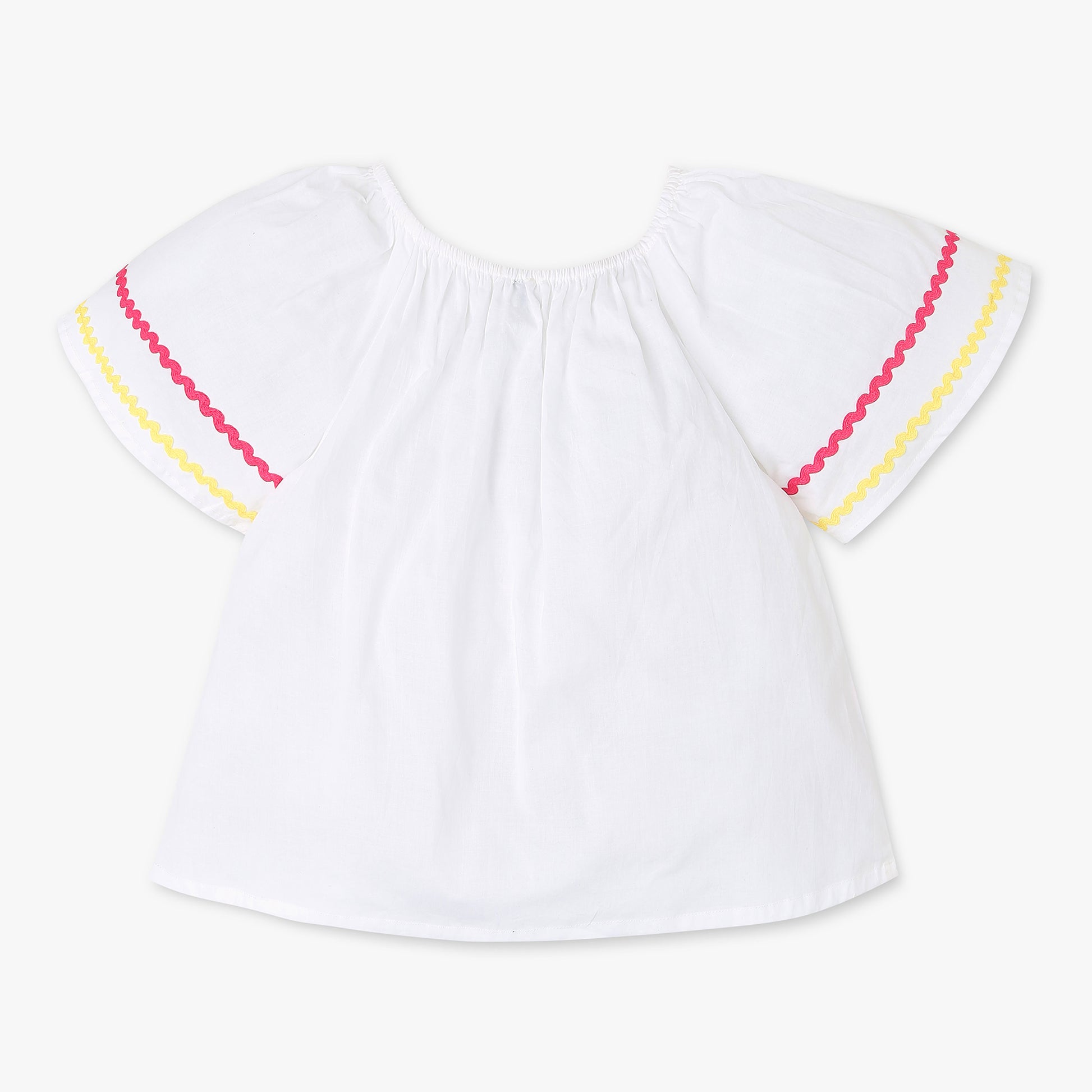 Girls Pleated Woven Top