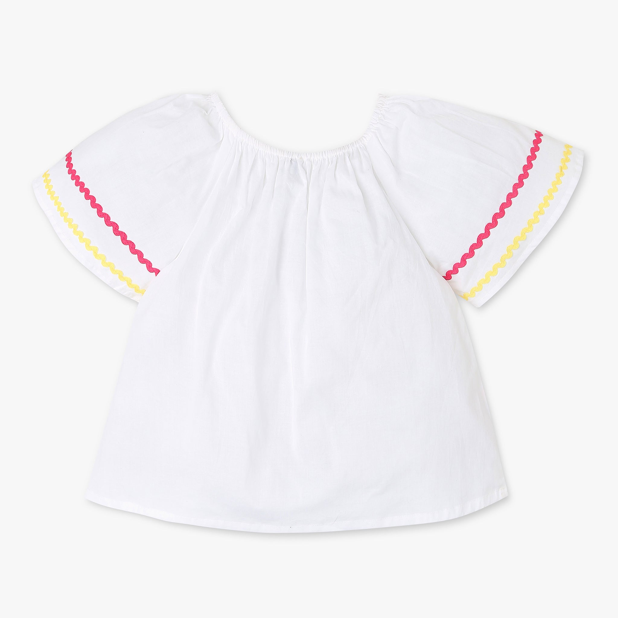 Girls Pleated Woven Top