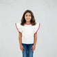 Girls Cotton Hi-Low Pleated Top