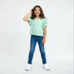 Girls Cotton Hi-Low Pleated Top