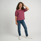 Girls Cotton Hi-Low Pleated Top