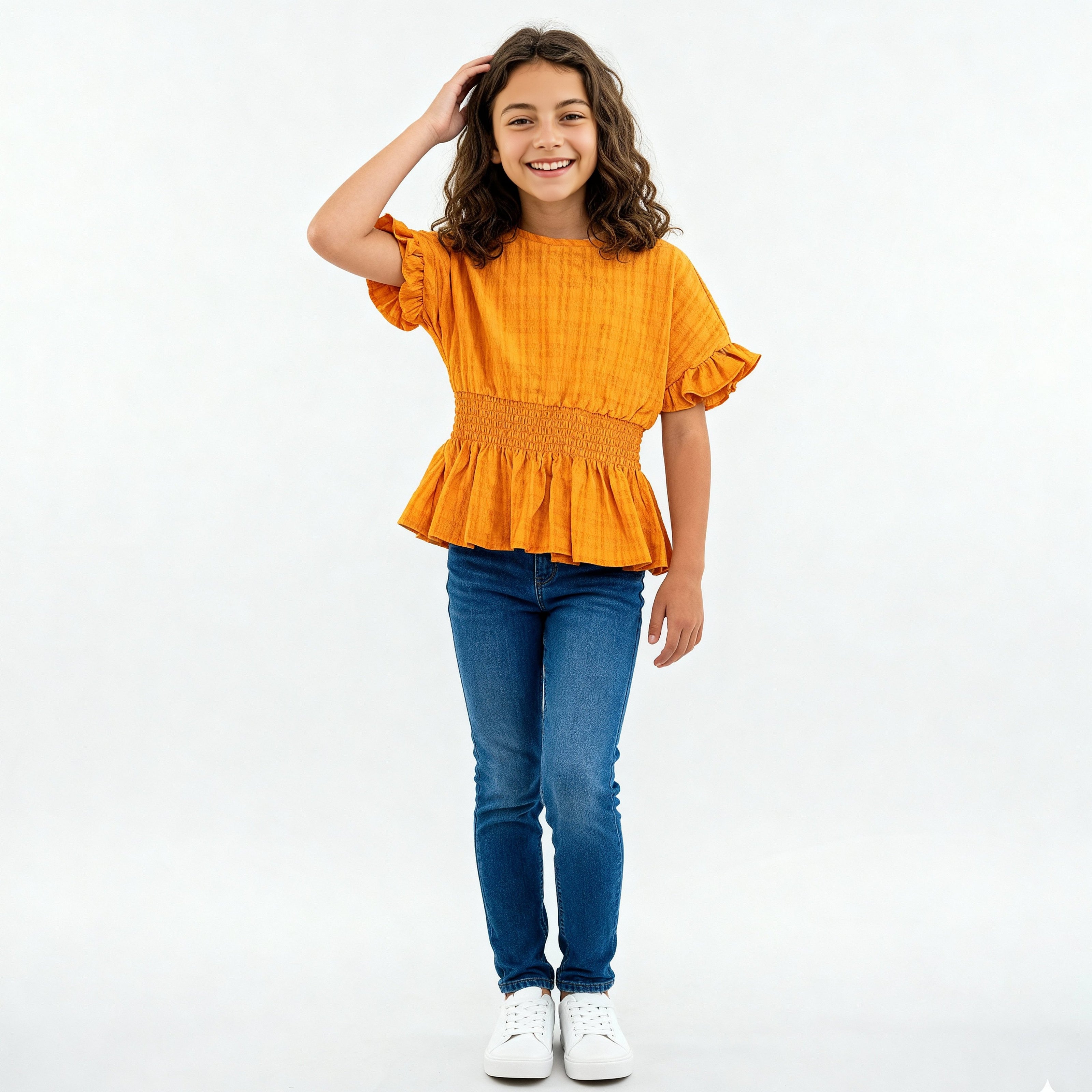 Girls Pleats Comfort Top