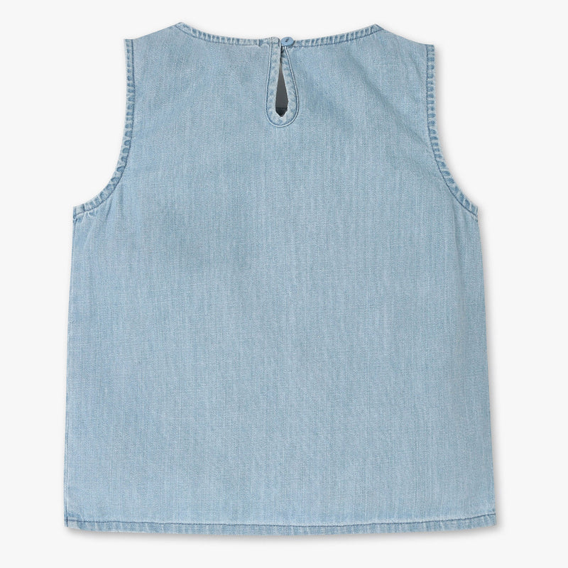 Girls Cotton Fabric Sleeveless Top