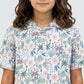 Girls Printed Camp Collar Top