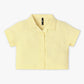 Girls Structured Woven Camp Collar Top