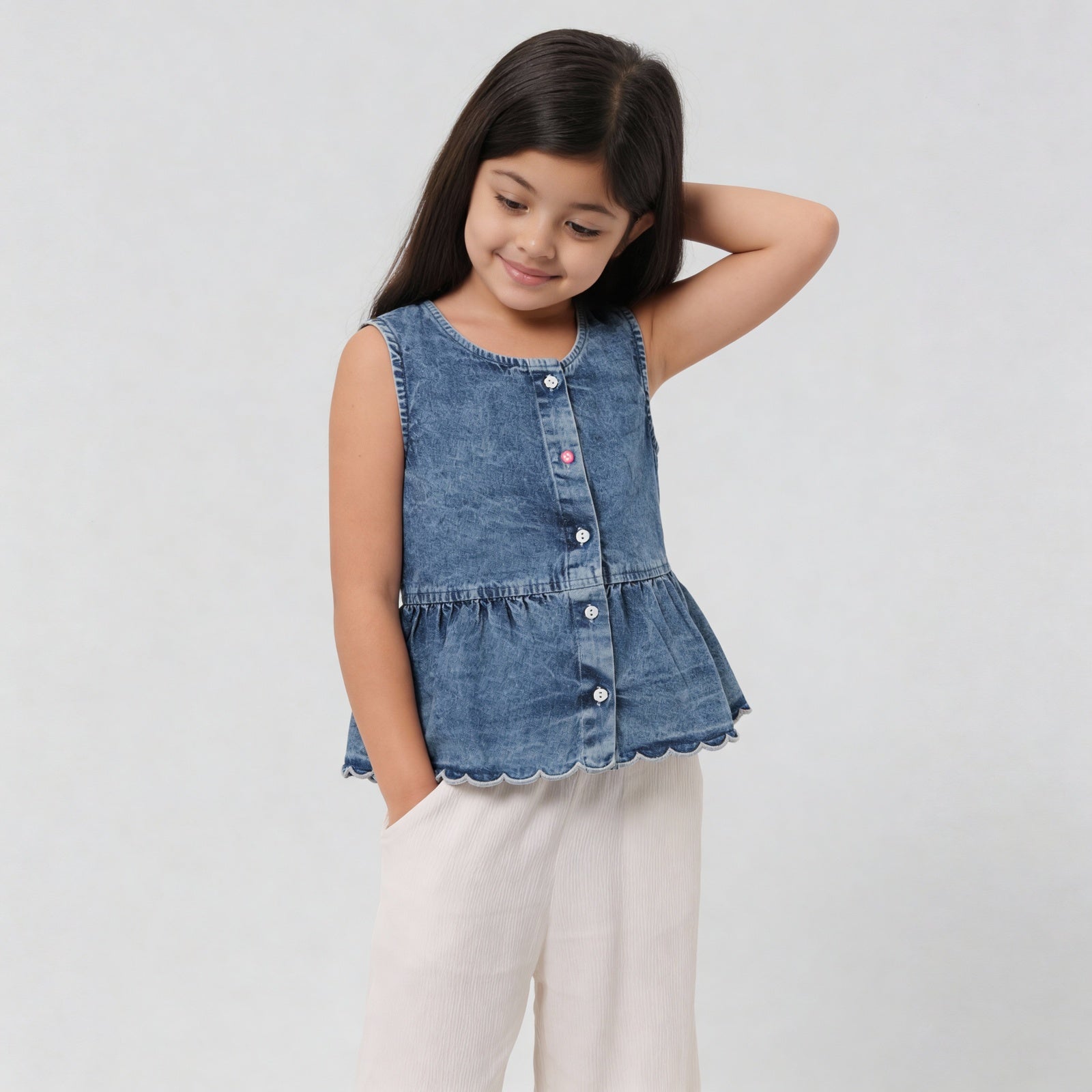 Girls Cotton Sleeveless Top