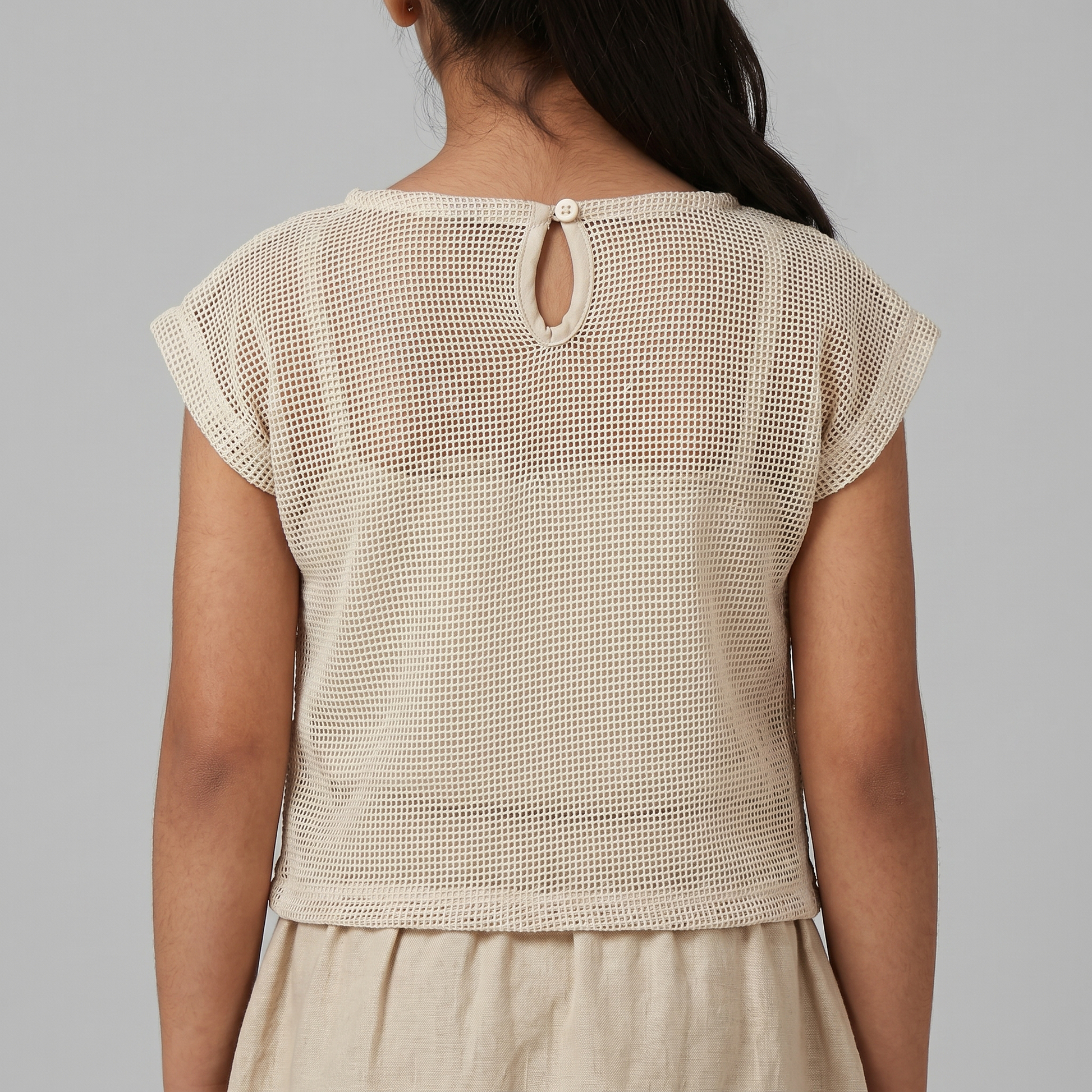 Girls Cotton Lace Boho Top