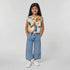 Girls Printed Crew Neck Boxy Fit Top