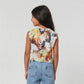 Girls Printed Crew Neck Boxy Fit Top