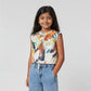 Girls Printed Crew Neck Boxy Fit Top