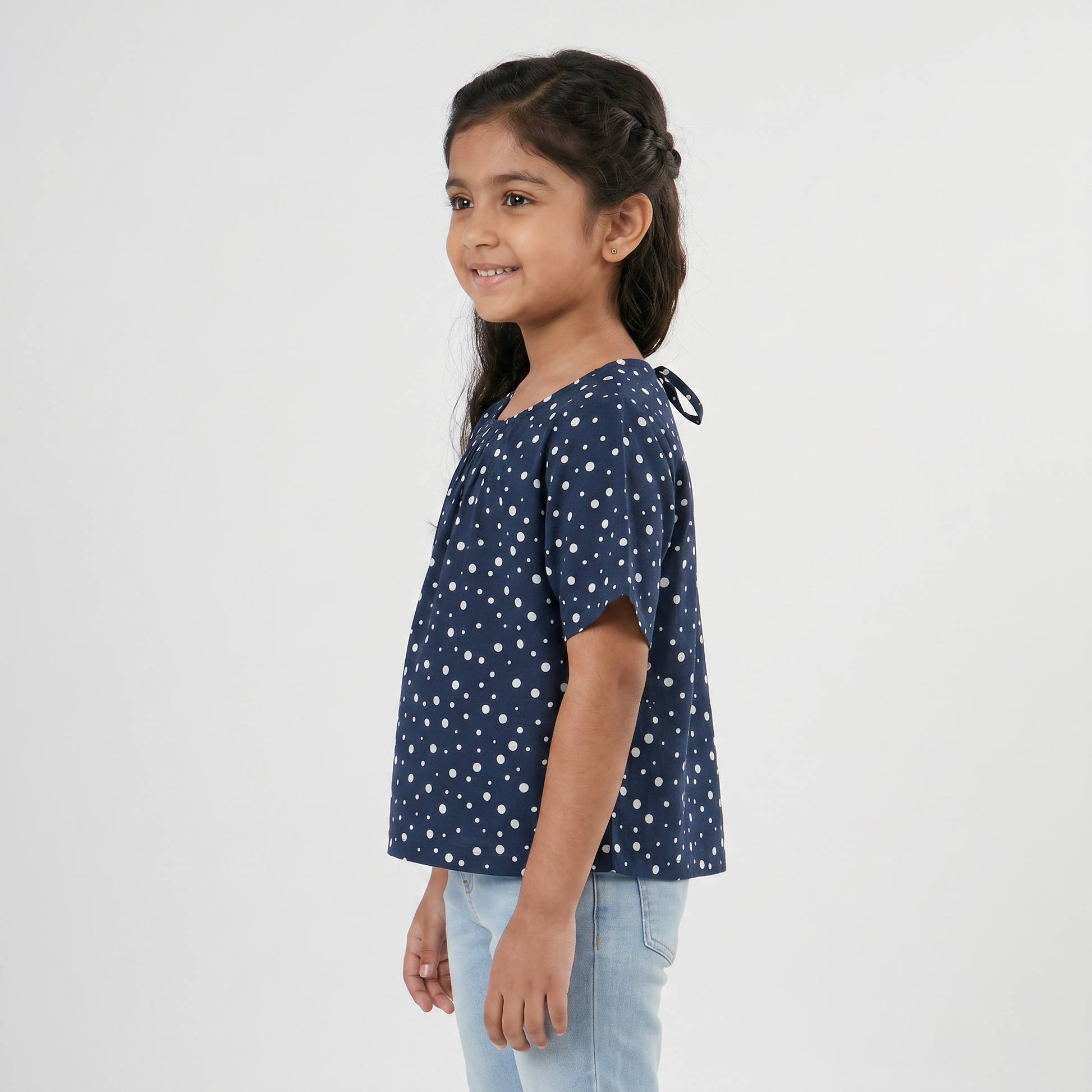 Girls Polka Dot A-Line Top