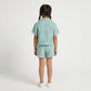 Girls Cotton Embroidered Leaf Tie-Up Top