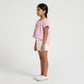 Girls Striped Bow Top