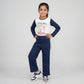 Girls Solid Joggers with Side Tape and Zipper