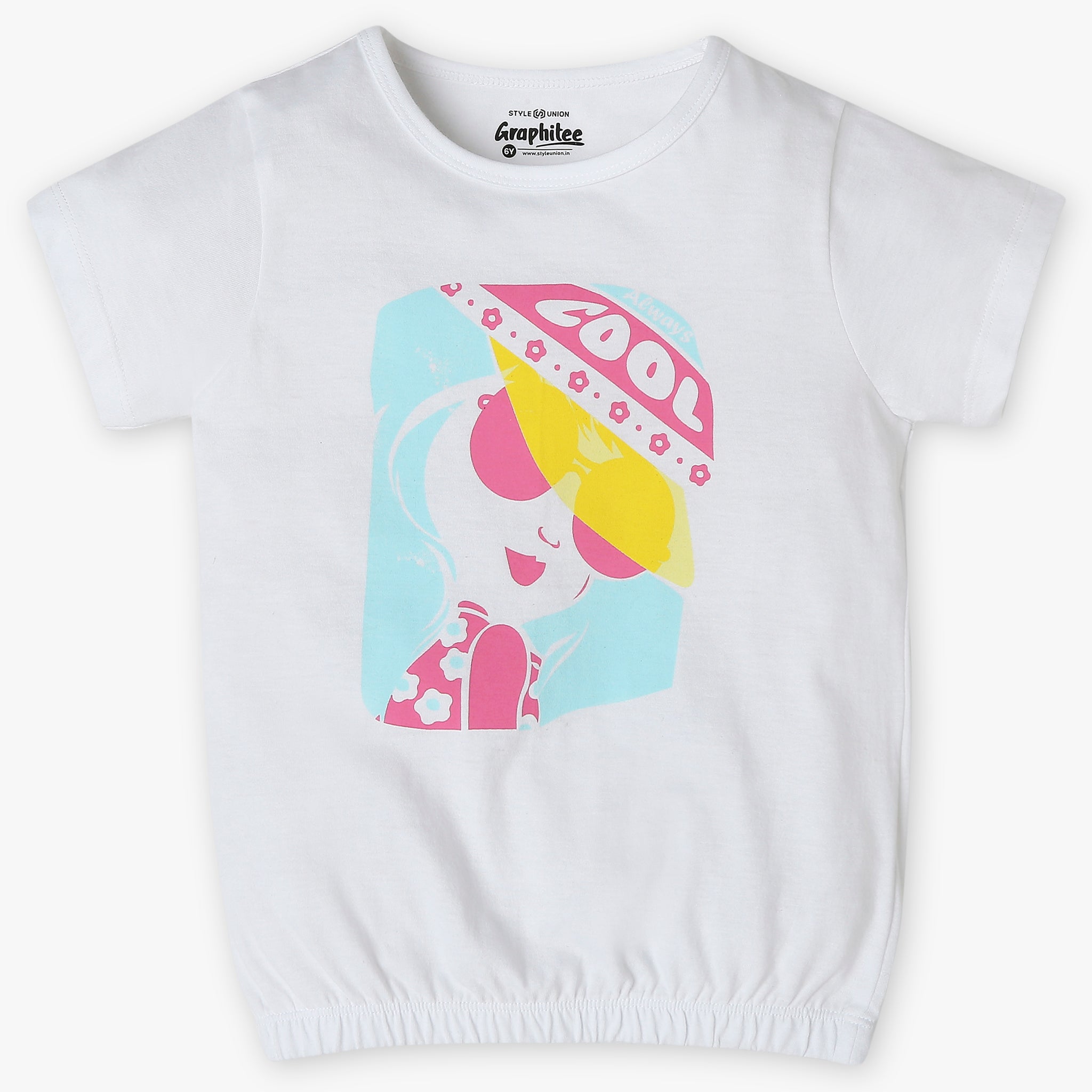 Girls Regular Fit Graphic T-Shirt