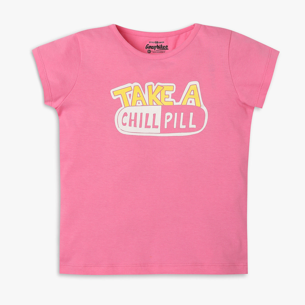 Girls Regular Fit Printed T-Shirt