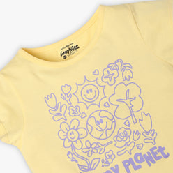 Girls Regular Fit Graphic T-Shirt