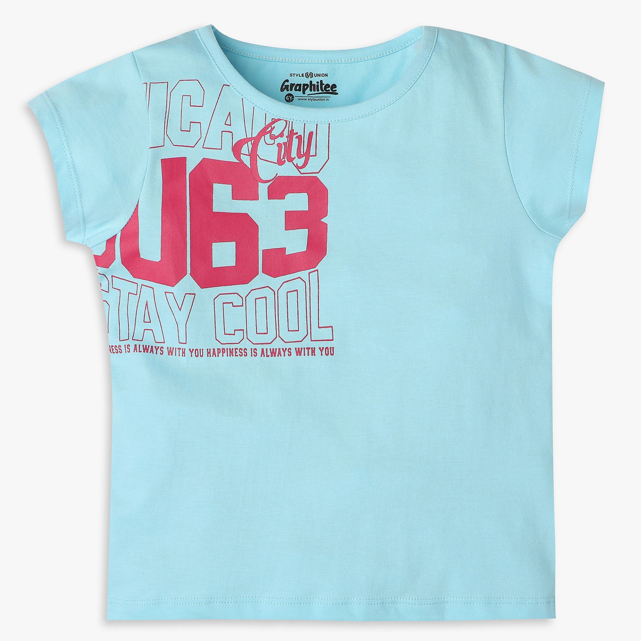Girls Regular Fit Graphic T-Shirt