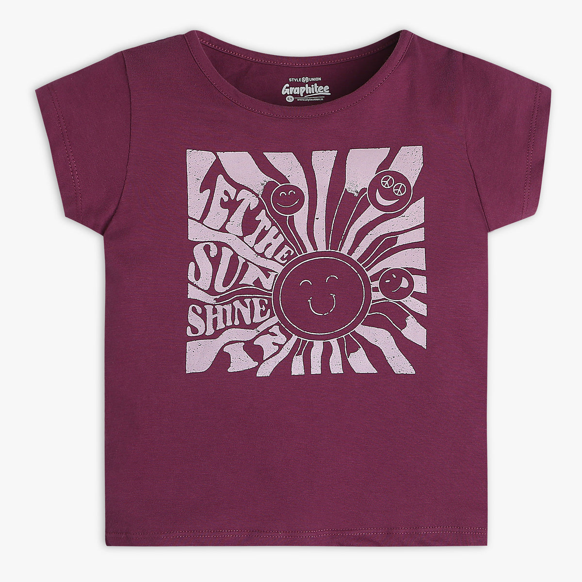 Girls Regular Fit Graphic T-Shirt