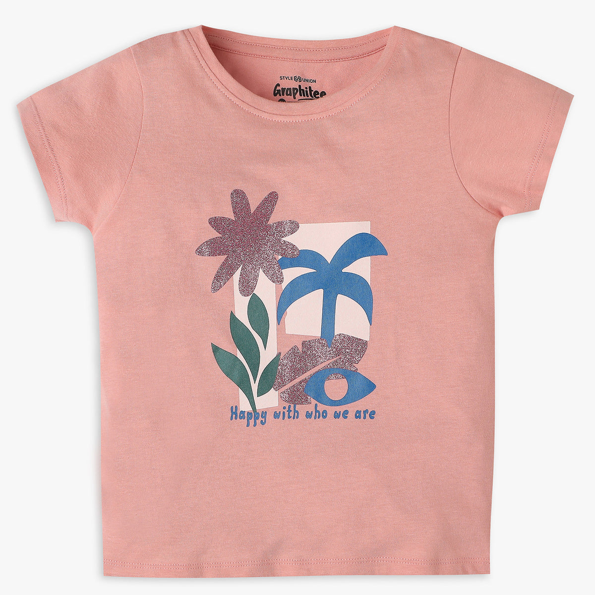 Girls Regular Fit Graphic T-Shirt