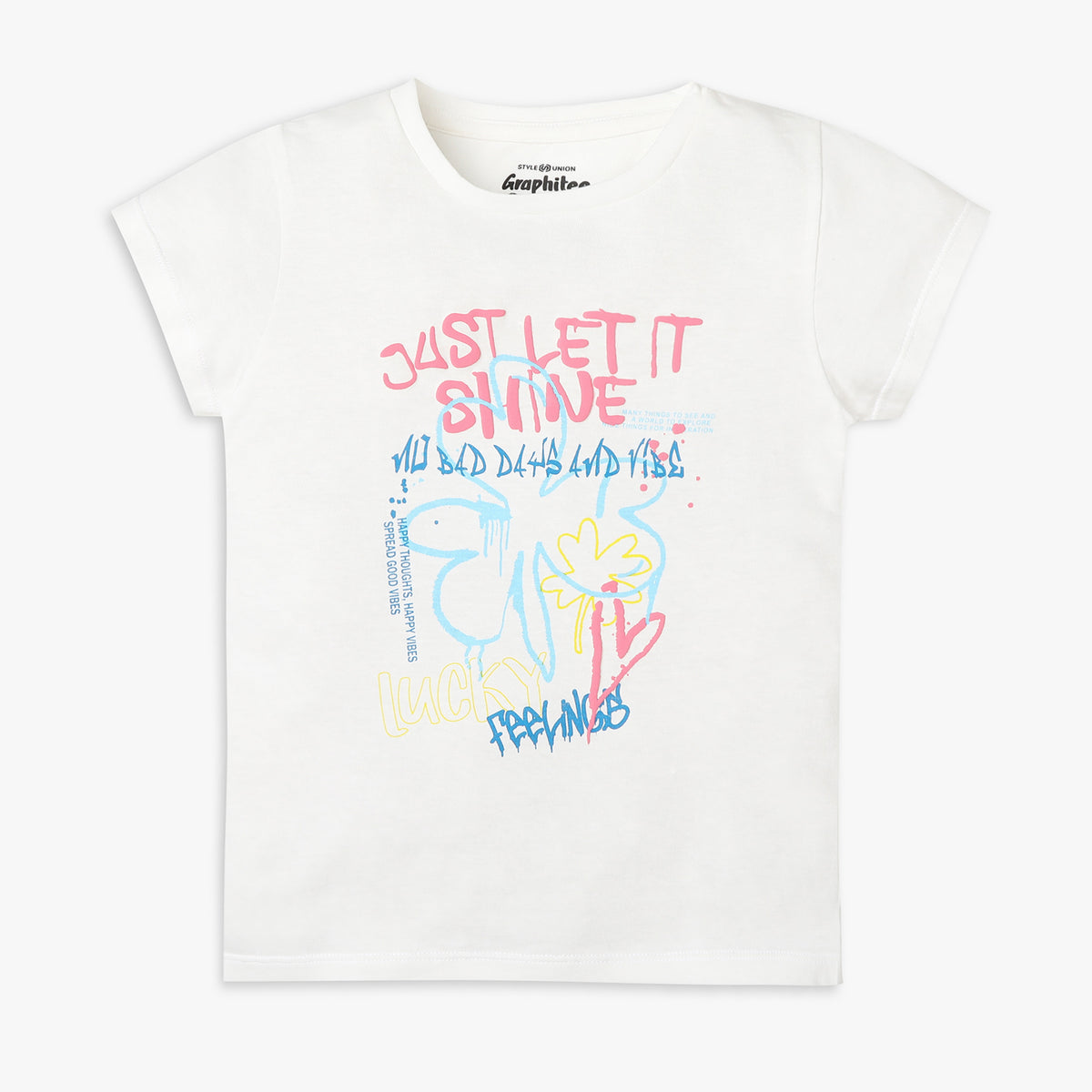 Girls Regular Fit Graphic T-Shirt