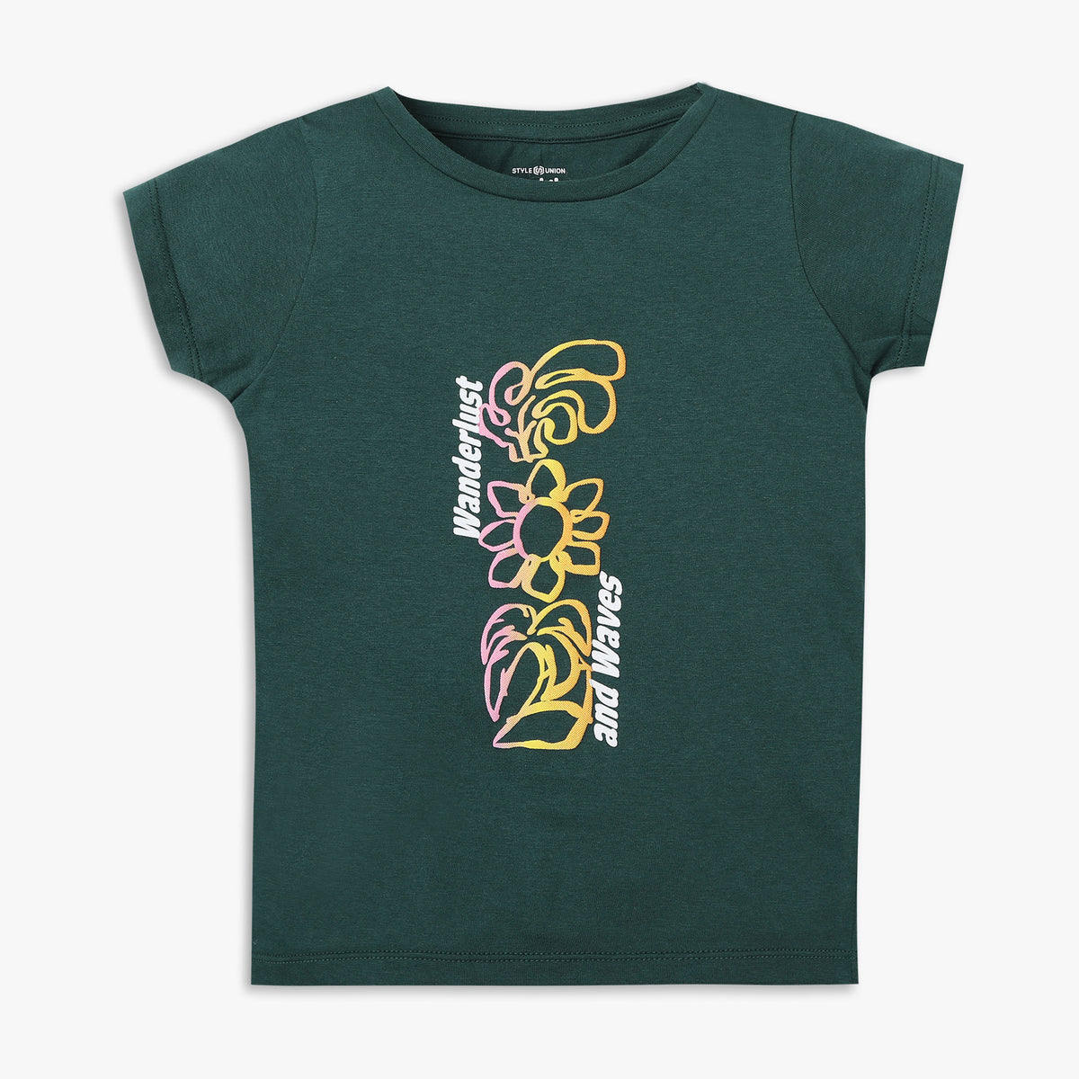 Girls Regular Fit Graphic T-Shirt