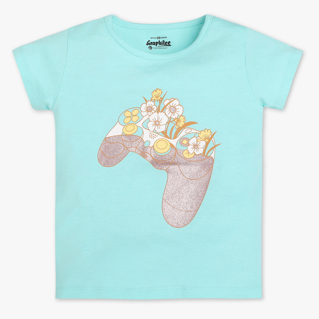 Girls Graphic Crew Neck T-Shirt