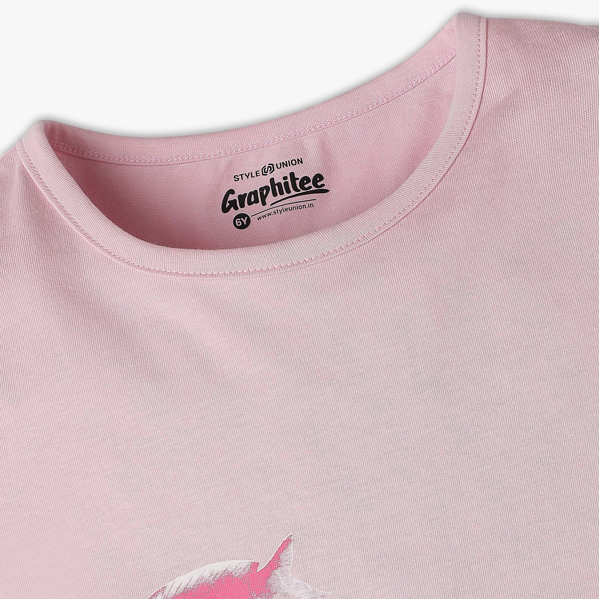 Girls Graphic Print Playtime Crew Neck T-Shirt
