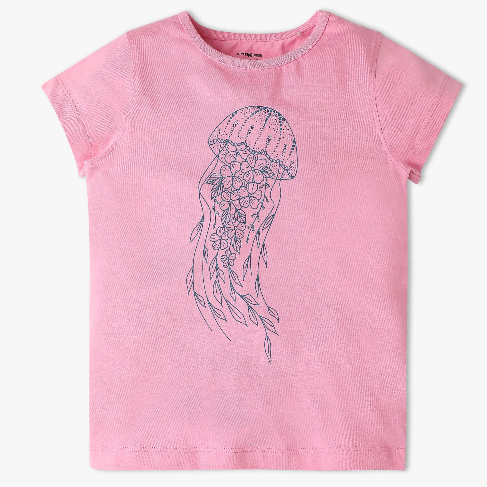 Girls Crew Neck Fun Playtime Graphic T-Shirt