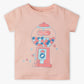 Girls Crew Neck Fun Playtime Graphic T-Shirt