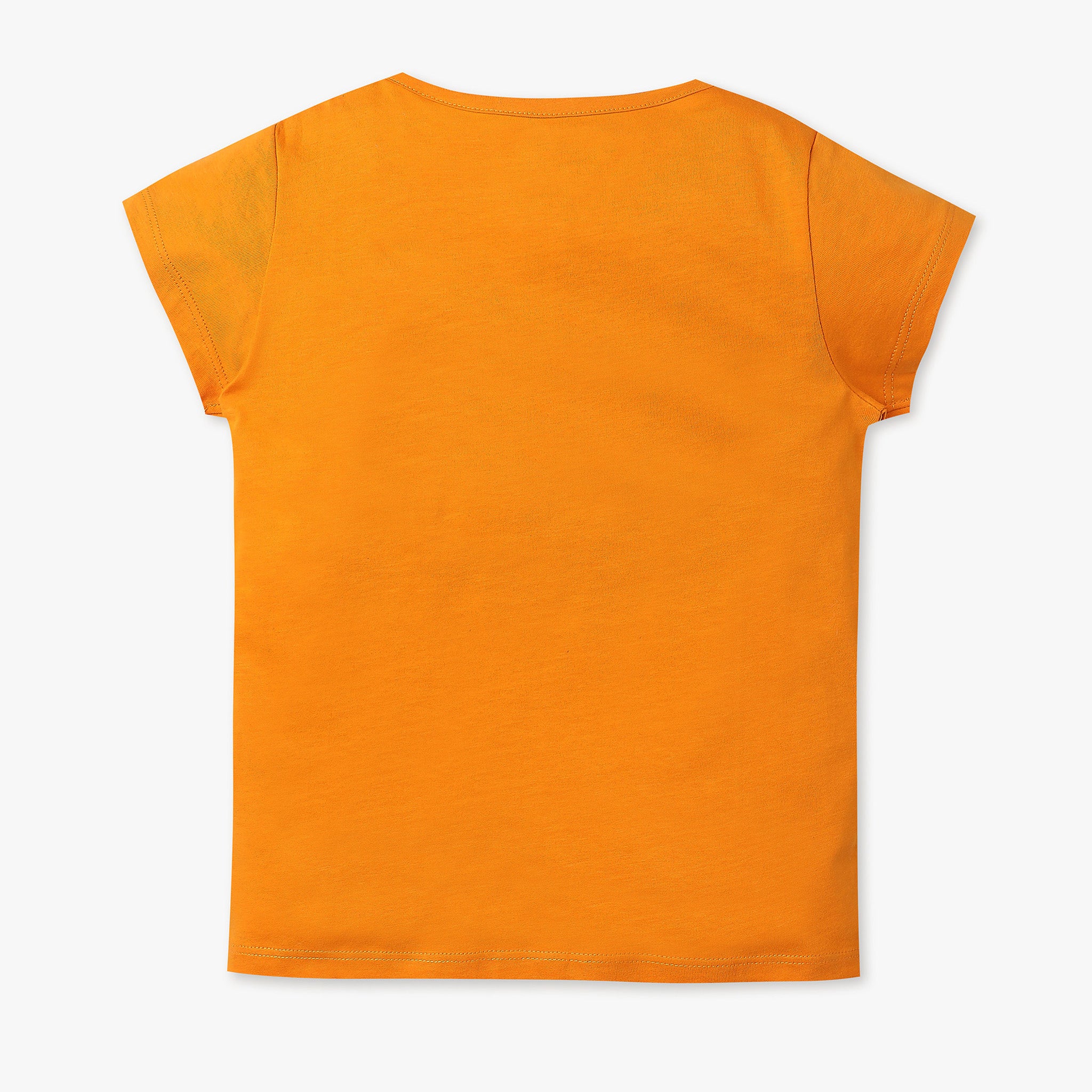 Girls Regular Fit Graphic Crew Neck T-Shirt