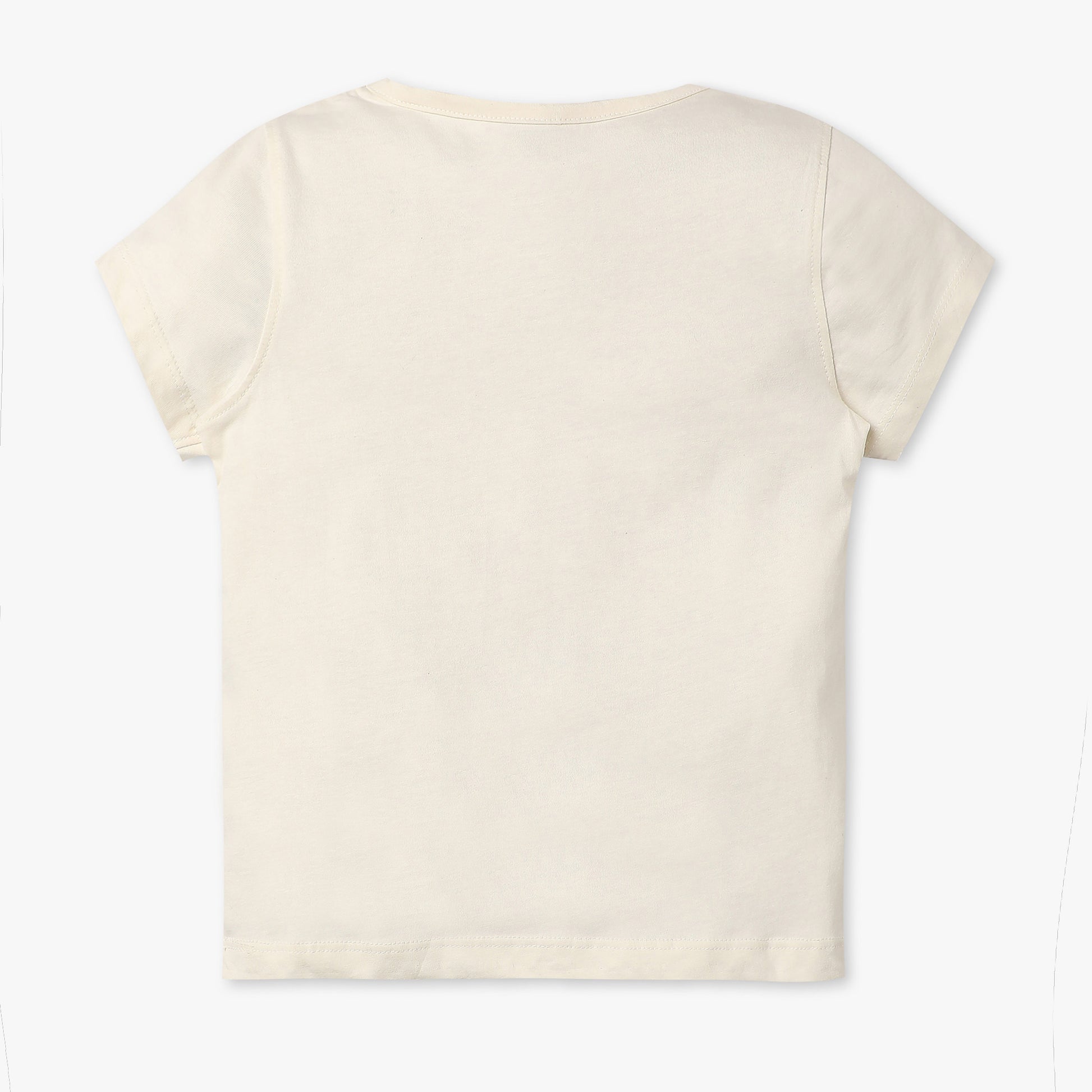 Girls Regular Fit Graphic Crew Neck T-Shirt