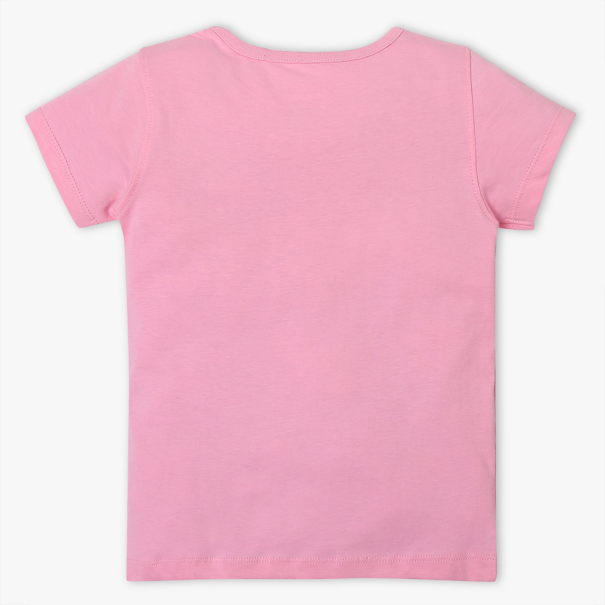 Girls Regular Fit Graphic Crew Neck T-Shirt