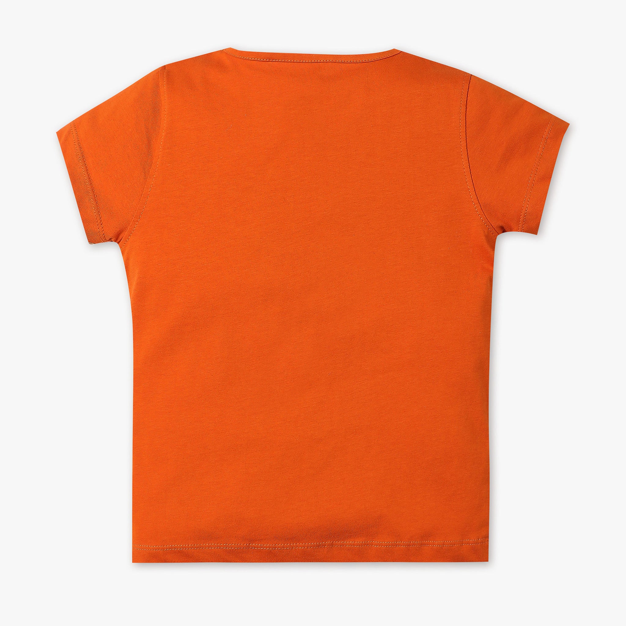 Girls Regular Fit Graphic Crew Neck T-Shirt