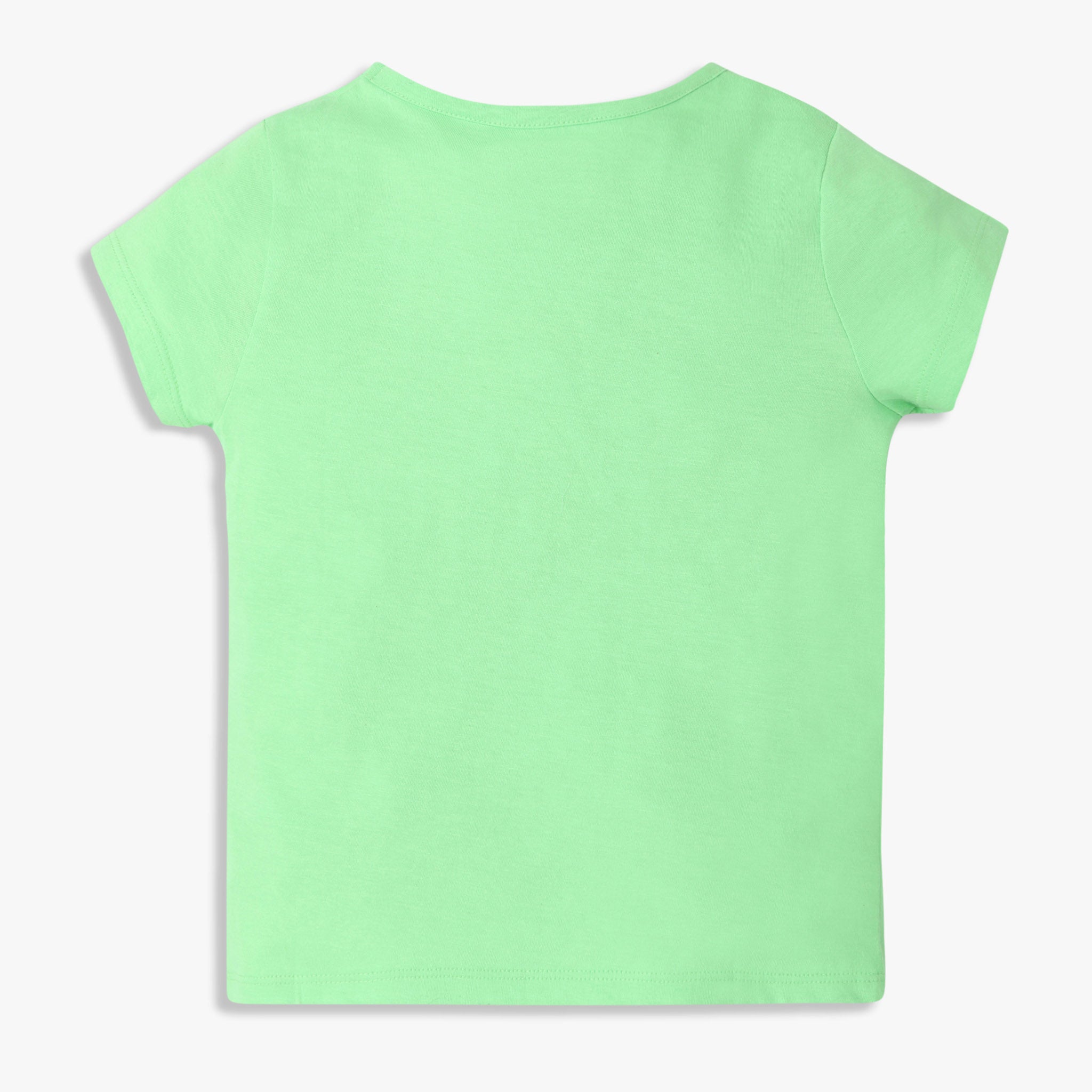 Girls Regular Fit Graphic Crew Neck T-Shirt