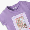 Girls Regular Fit Graphic Crew Neck T-Shirt