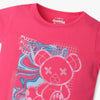 Girls Regular Fit Graphic Crew Neck T-Shirt