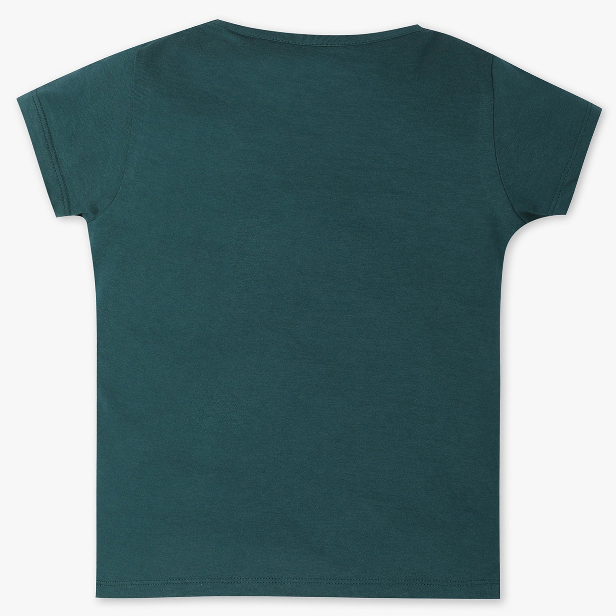 Girls Regular Fit Graphic Crew Neck T-Shirt