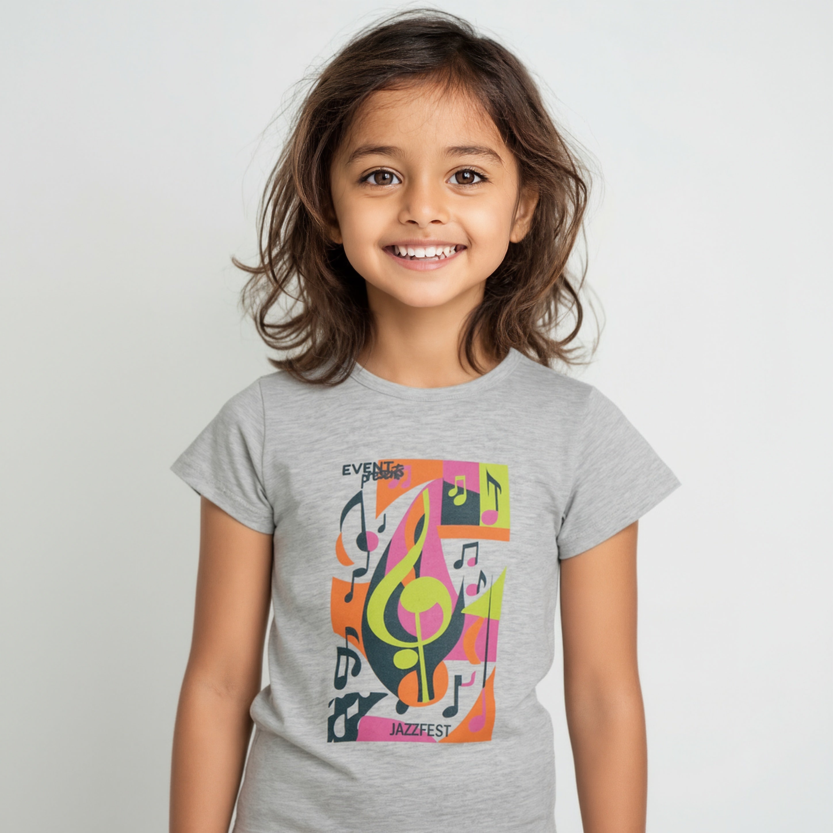 Girls Printed Cotton Graphitee