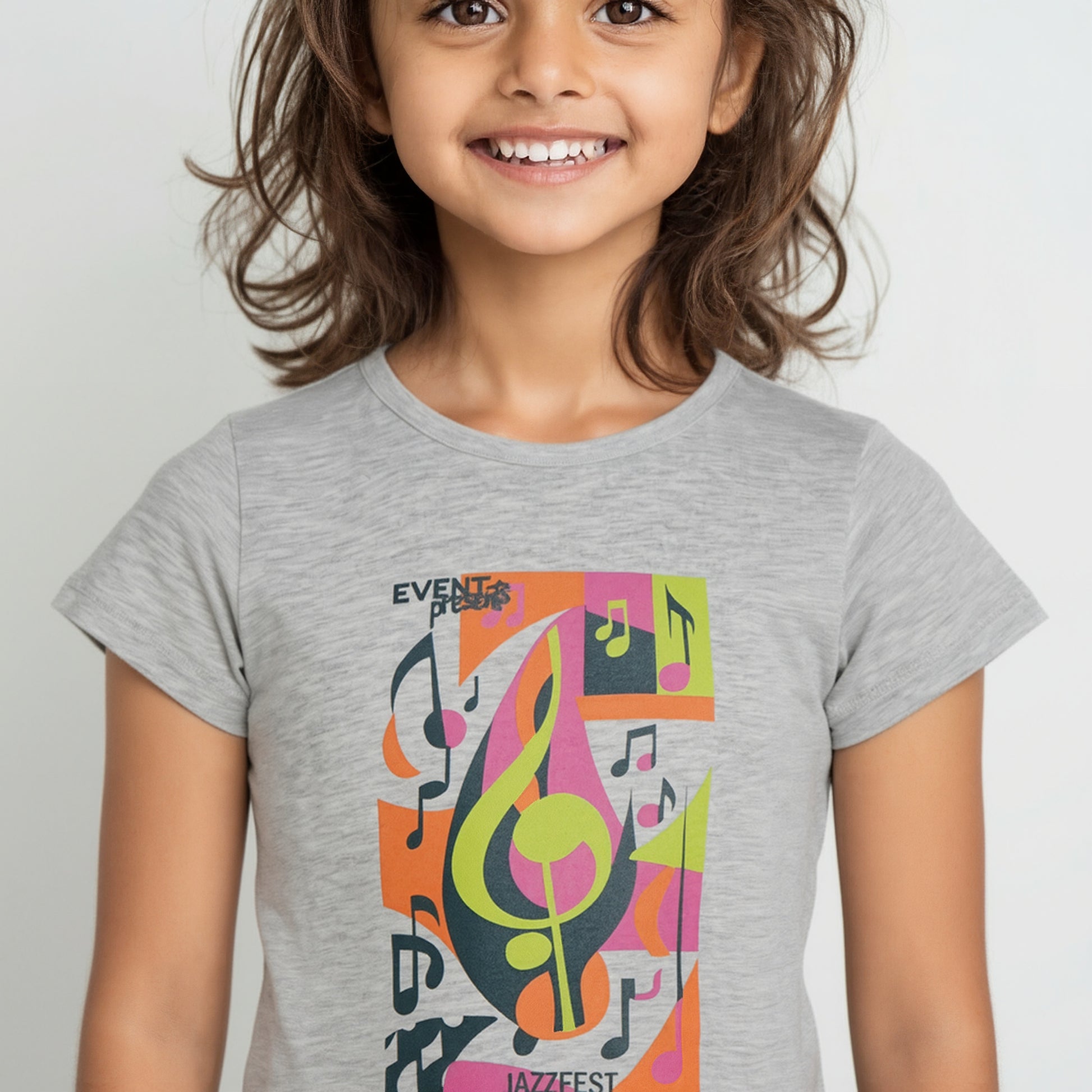 Girls Printed Cotton Graphitee