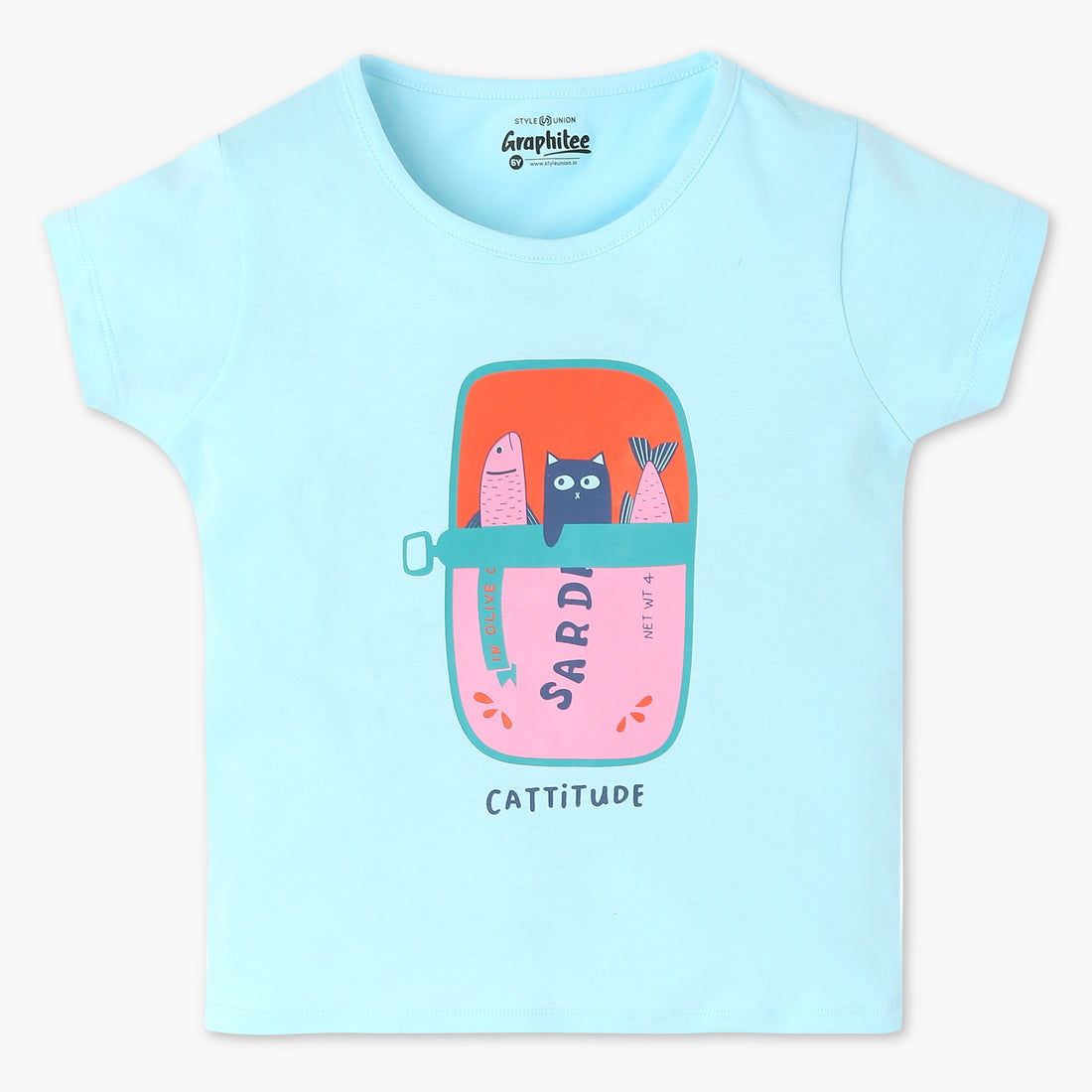 Girls Crew Neck "Fun Playtime Graphic T-Shirt | Basic Crew Neck Body with Half Sleeve | Regular Fit And Length | Breathable & Absorbent 100% Cotton Single Jersey Fabric"