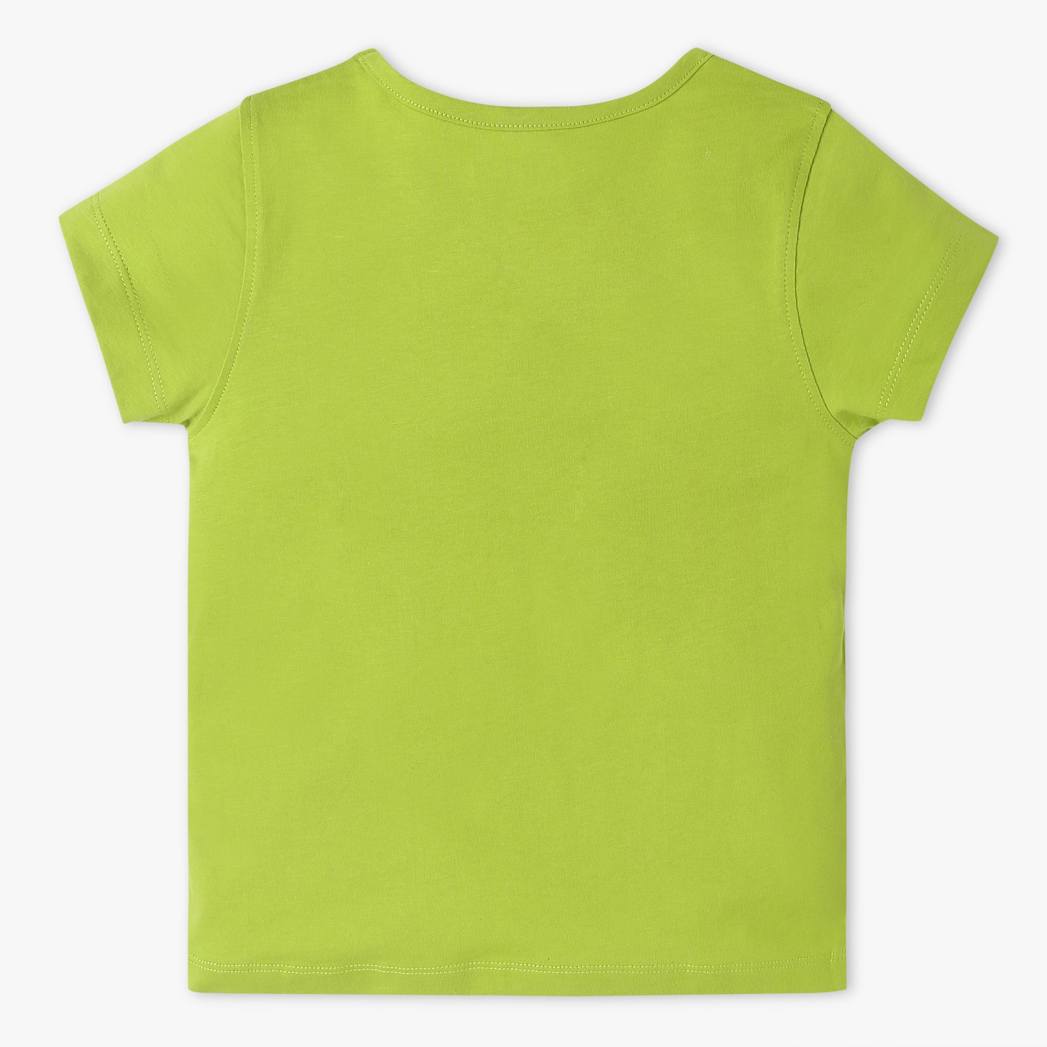 Girls Crew Neck "Fun Playtime Graphic T-Shirt | Basic Crew Neck Body with Half Sleeve | Regular Fit And Length | Breathable & Absorbent 100% Cotton Single Jersey Fabric"