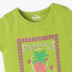 Girls Crew Neck "Fun Playtime Graphic T-Shirt | Basic Crew Neck Body with Half Sleeve | Regular Fit And Length | Breathable & Absorbent 100% Cotton Single Jersey Fabric"