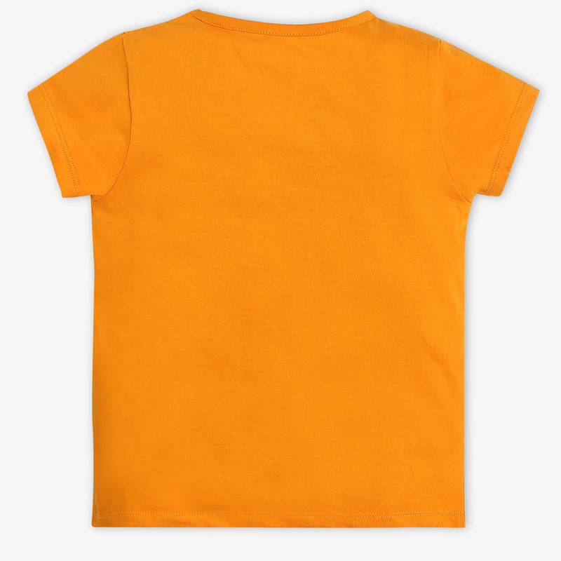 Girls Regular Fit Graphic Crew Neck Short Sleeve T-Shirt