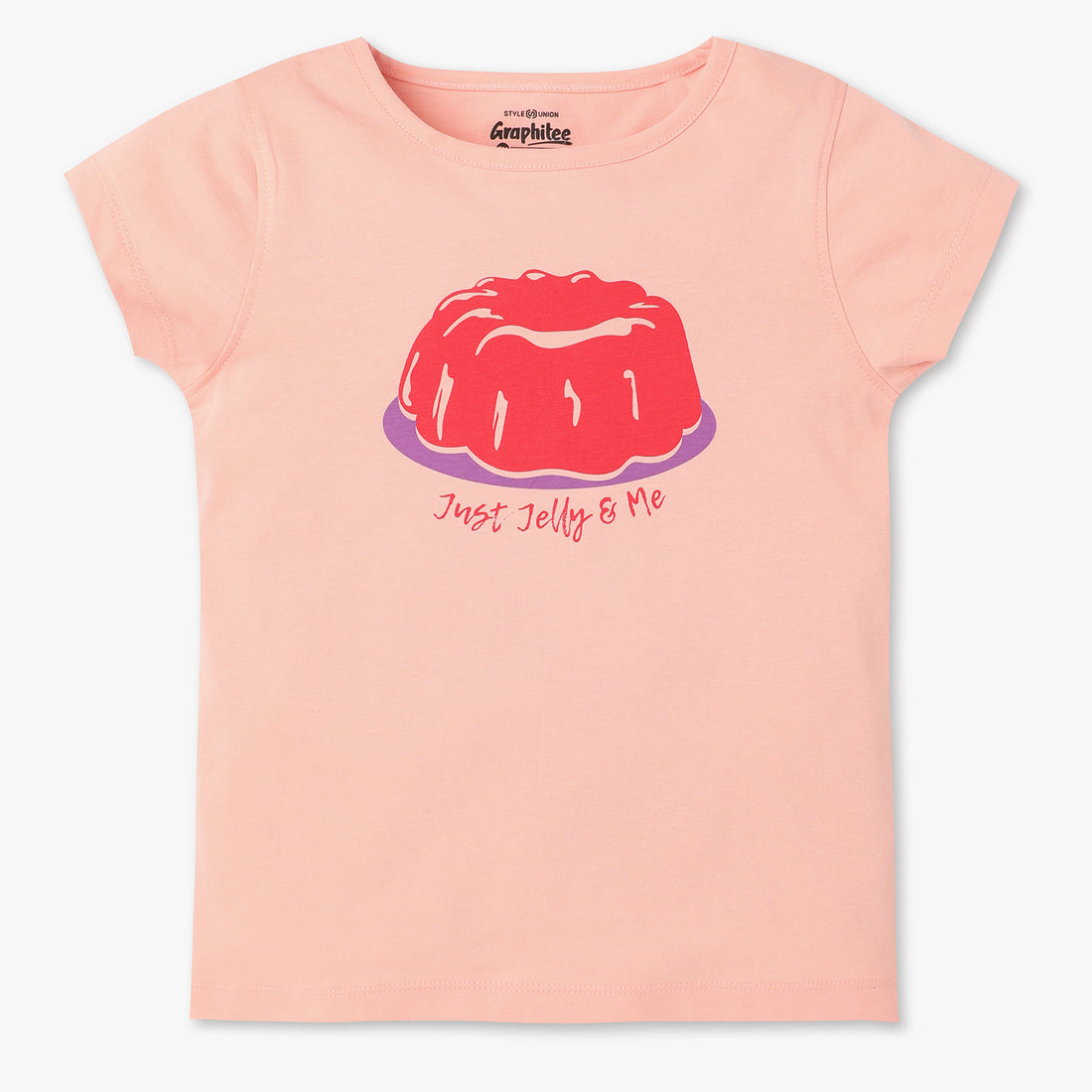 Girls Regular Fit Graphic Crew Neck Short Sleeve T-Shirt